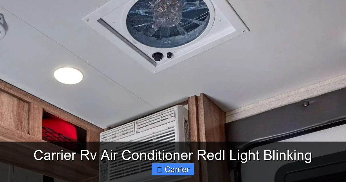 Carrier Rv Air Conditioner Redl Light Blinking