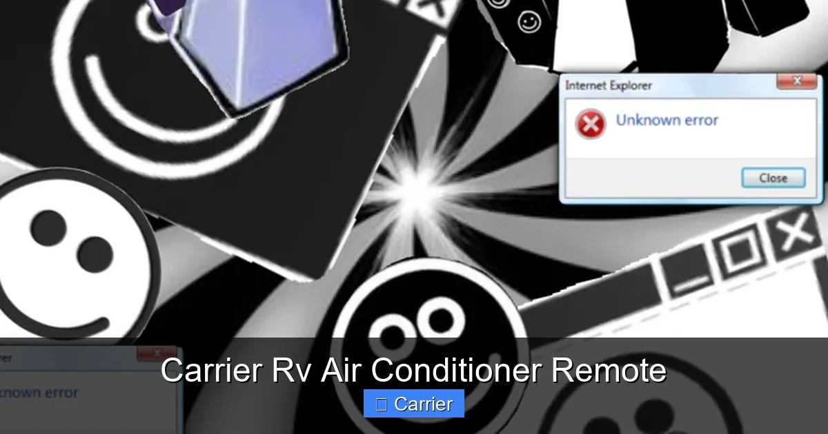 Carrier Rv Air Conditioner Remote