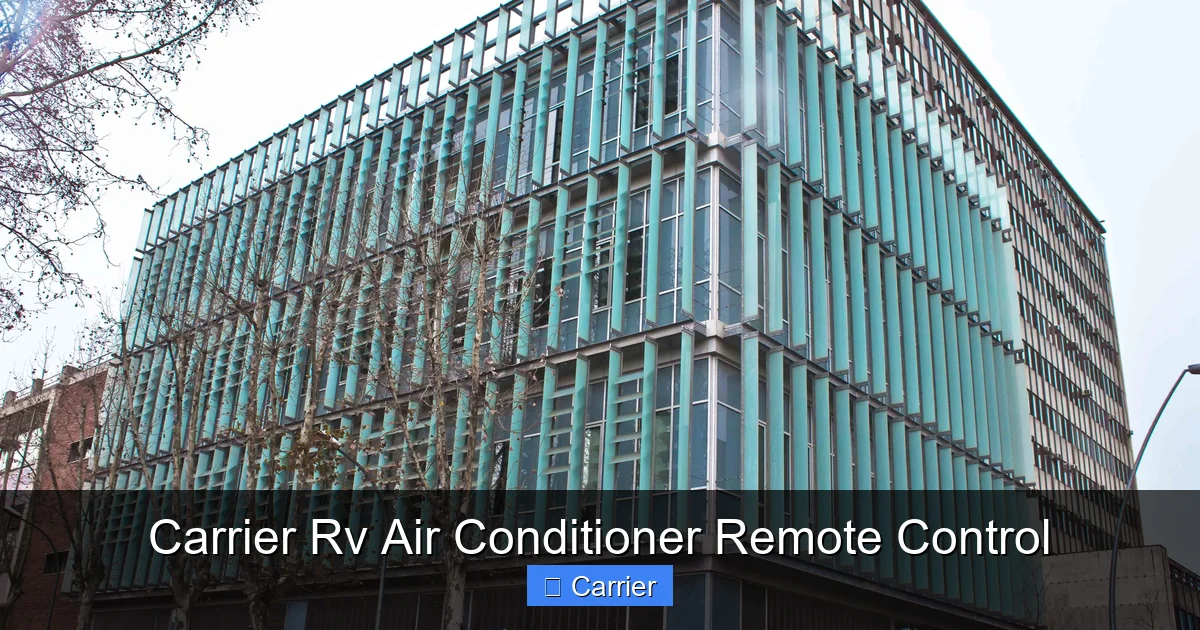 Carrier Rv Air Conditioner Remote Control