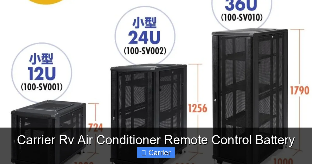 Carrier Rv Air Conditioner Remote Control Battery