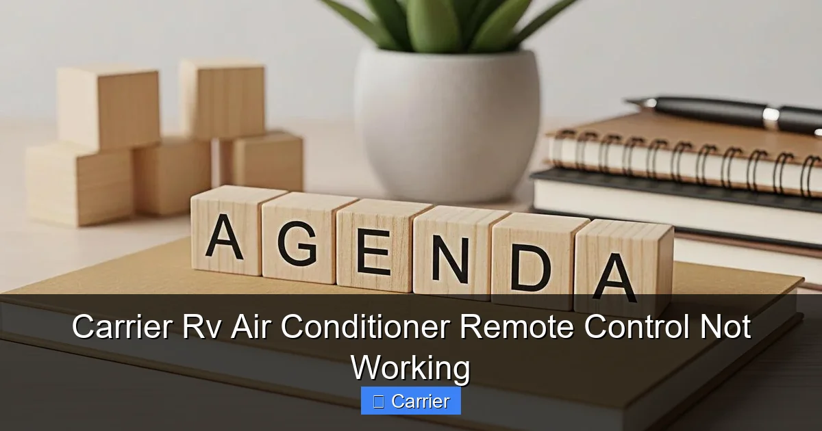 Carrier Rv Air Conditioner Remote Control Not Working