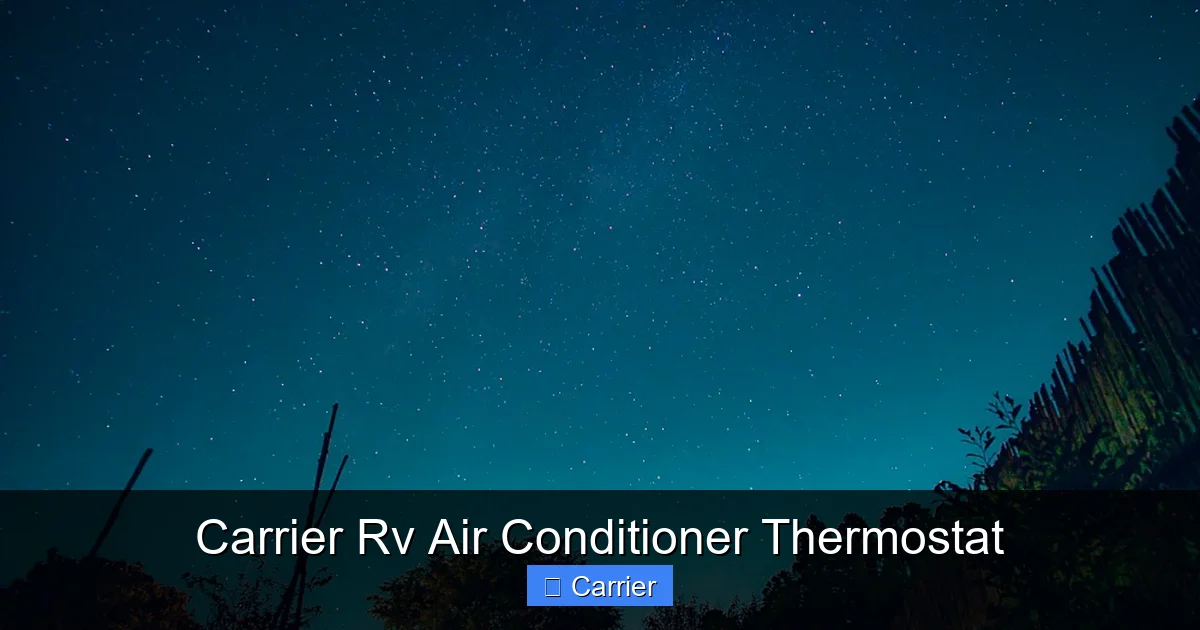 Carrier Rv Air Conditioner Thermostat