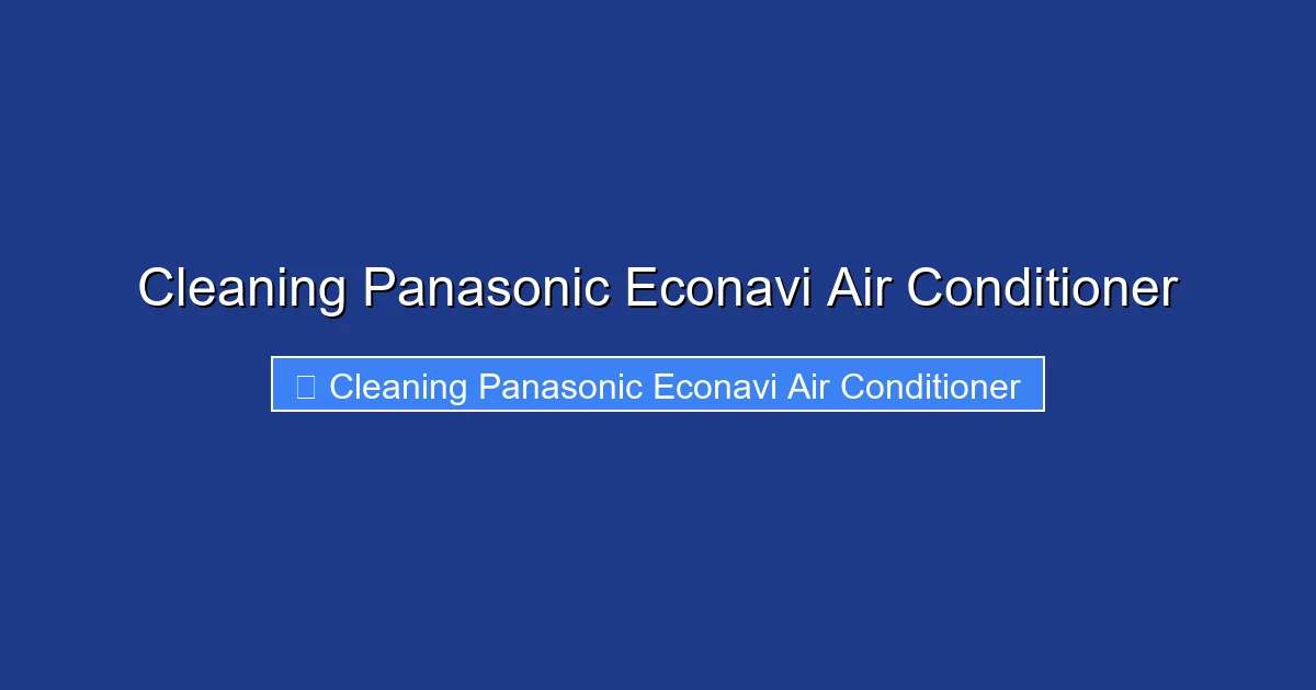 Cleaning Panasonic Econavi Air Conditioner