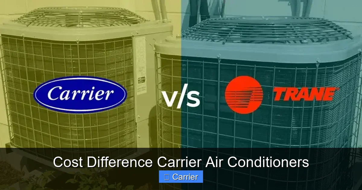Cost Difference Carrier Air Conditioners