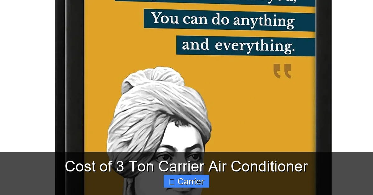 Cost of 3 Ton Carrier Air Conditioner