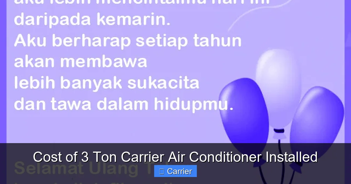Cost of 3 Ton Carrier Air Conditioner Installed
