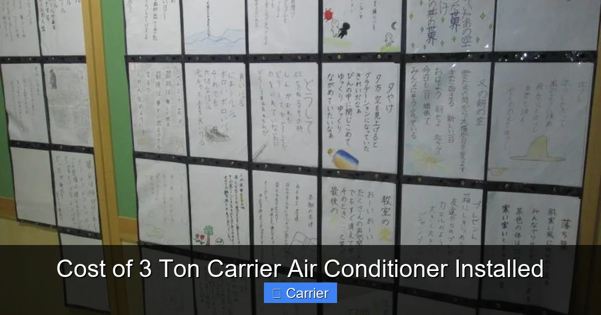Cost of 3 Ton Carrier Air Conditioner Installed