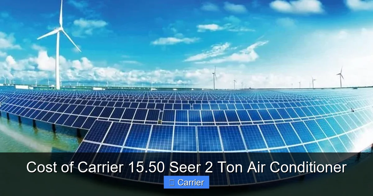 Cost of Carrier 15.50 Seer 2 Ton Air Conditioner