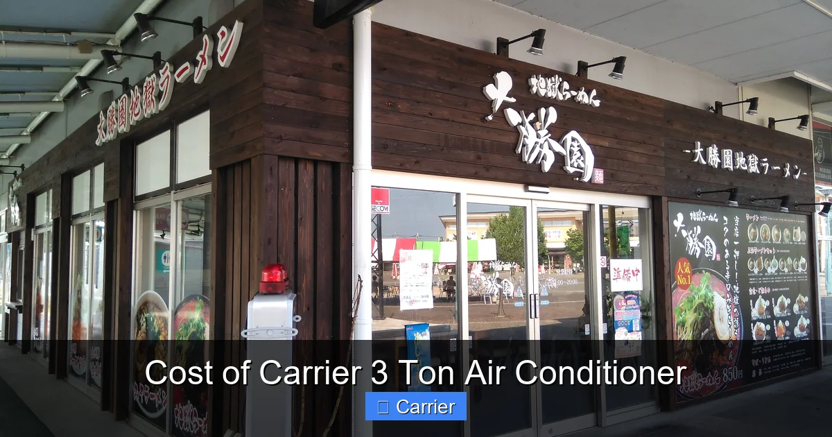 Cost of Carrier 3 Ton Air Conditioner