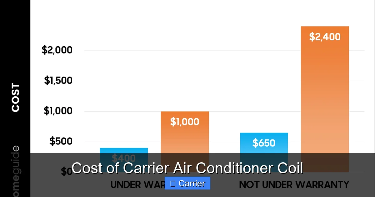 Cost of Carrier Air Conditioner Coil