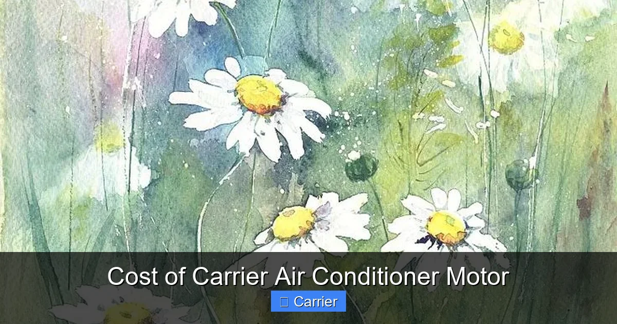 Cost of Carrier Air Conditioner Motor