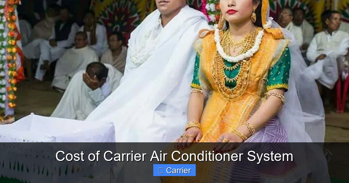 Cost of Carrier Air Conditioner System