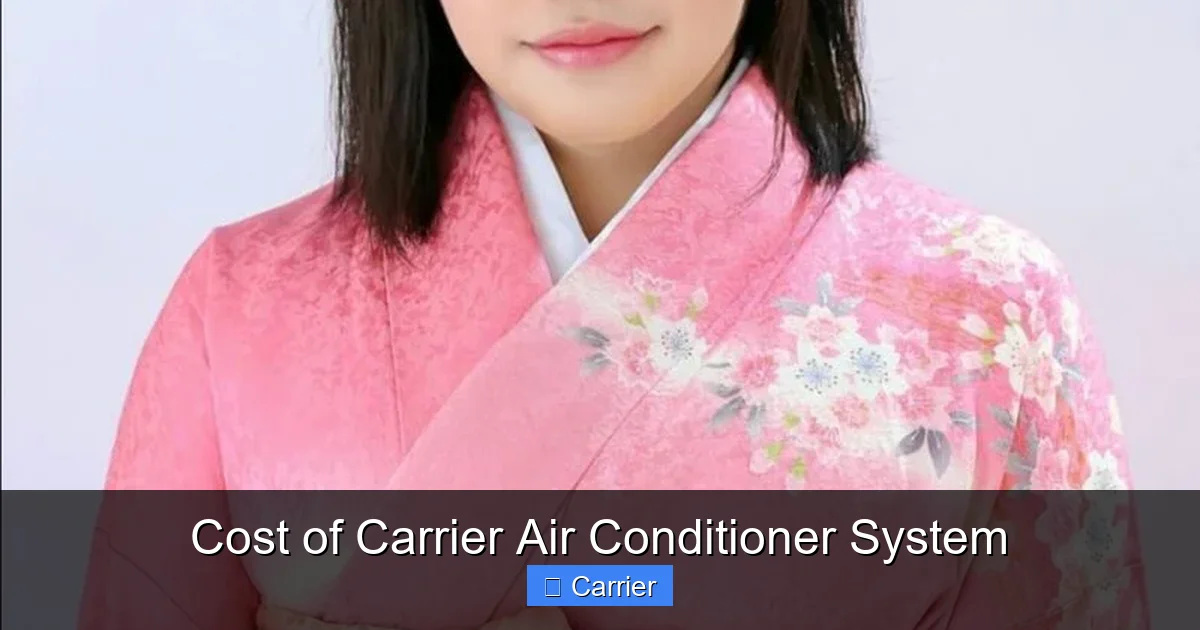 Cost of Carrier Air Conditioner System