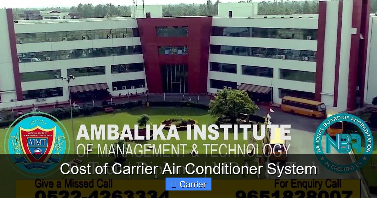 Cost of Carrier Air Conditioner System