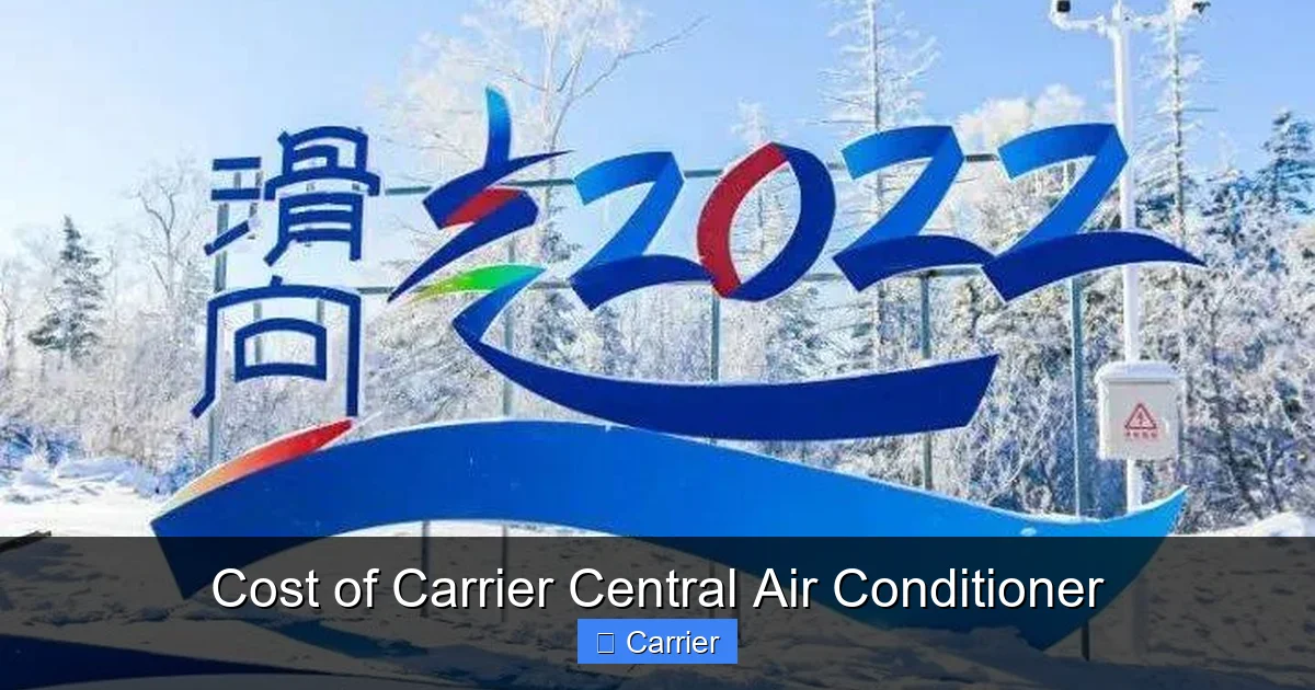 Cost of Carrier Central Air Conditioner