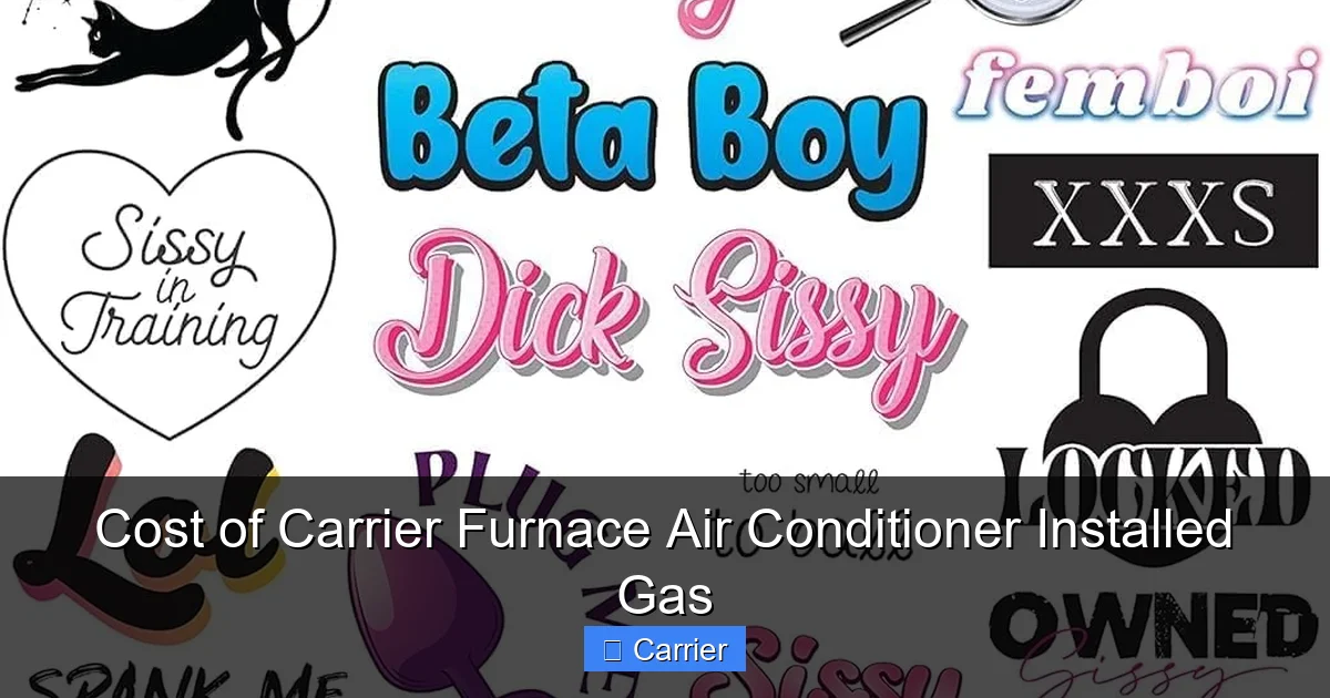 Cost of Carrier Furnace Air Conditioner Installed Gas