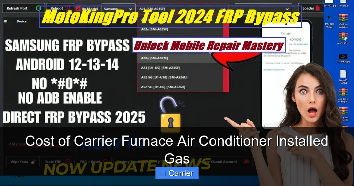 Cost of Carrier Furnace Air Conditioner Installed Gas