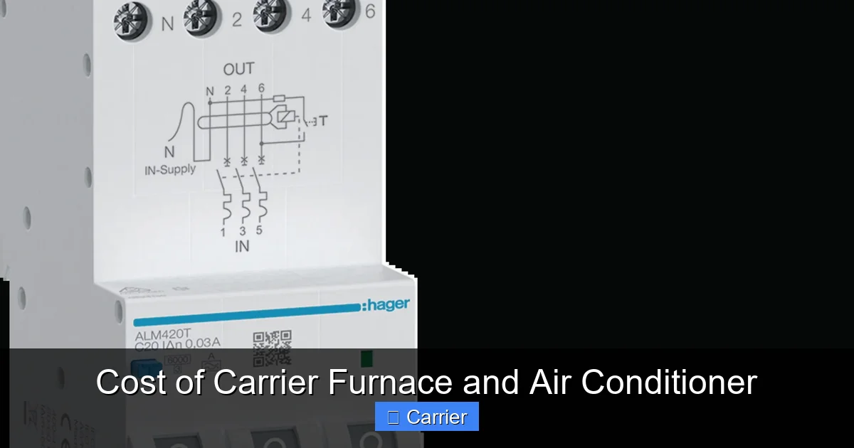 Cost of Carrier Furnace and Air Conditioner
