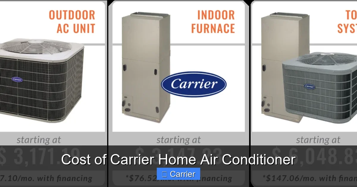 Cost of Carrier Home Air Conditioner