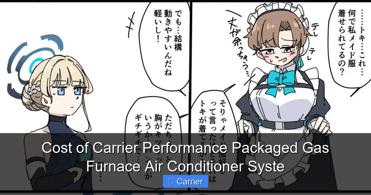 Cost of Carrier Performance Packaged Gas Furnace Air Conditioner Syste