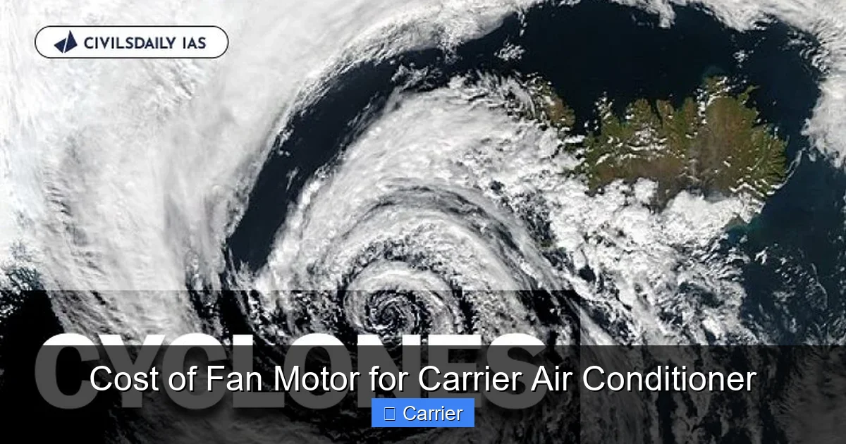 Cost of Fan Motor for Carrier Air Conditioner