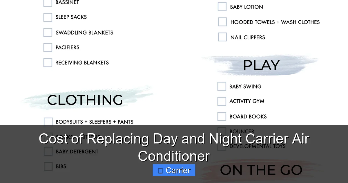 Cost of Replacing Day and Night Carrier Air Conditioner