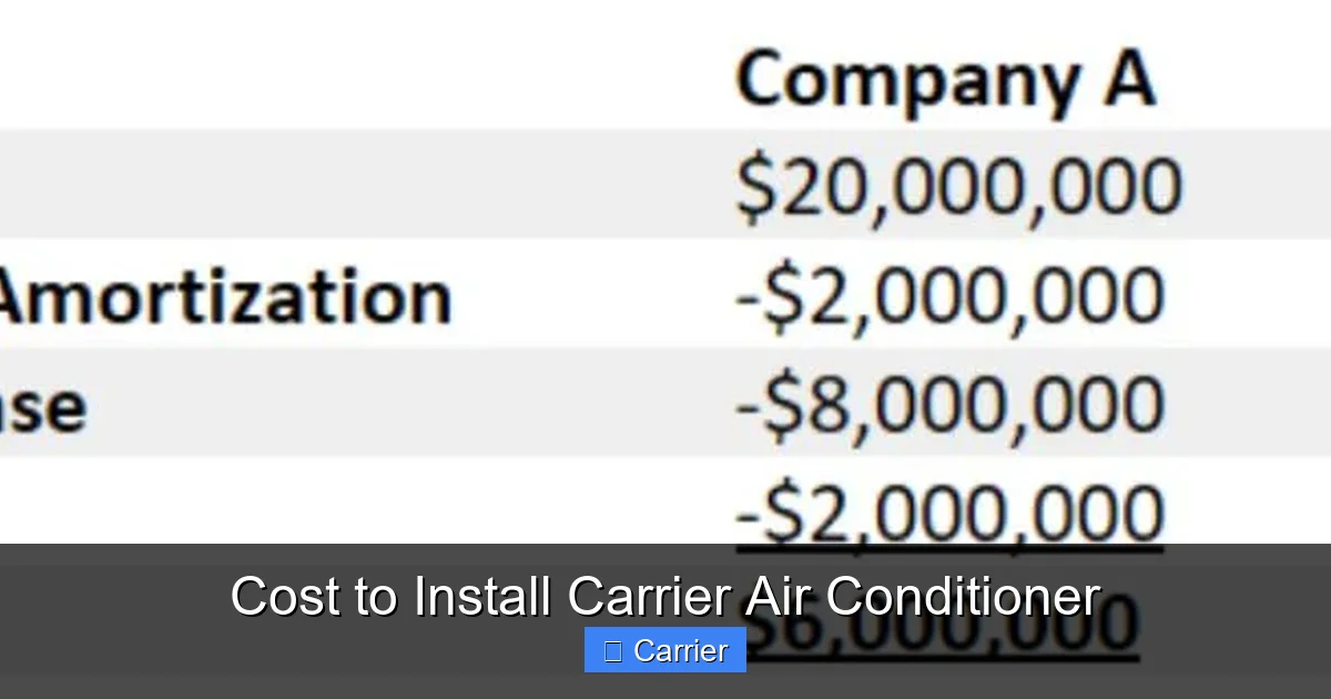 Cost to Install Carrier Air Conditioner