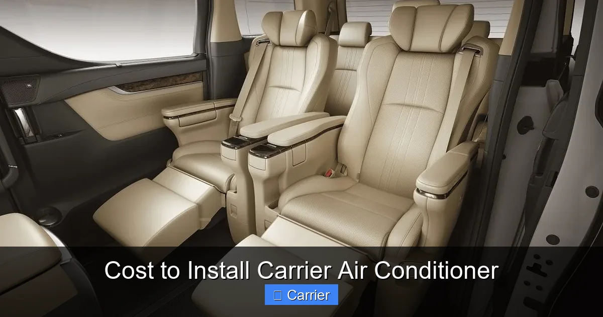 Cost to Install Carrier Air Conditioner