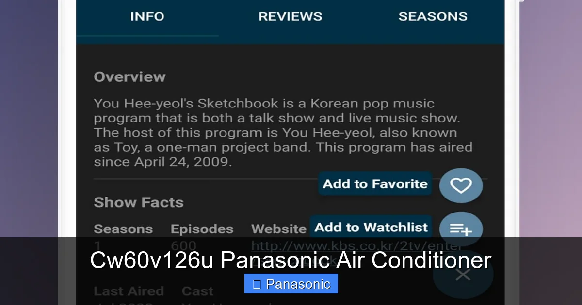 Cw60v126u Panasonic Air Conditioner