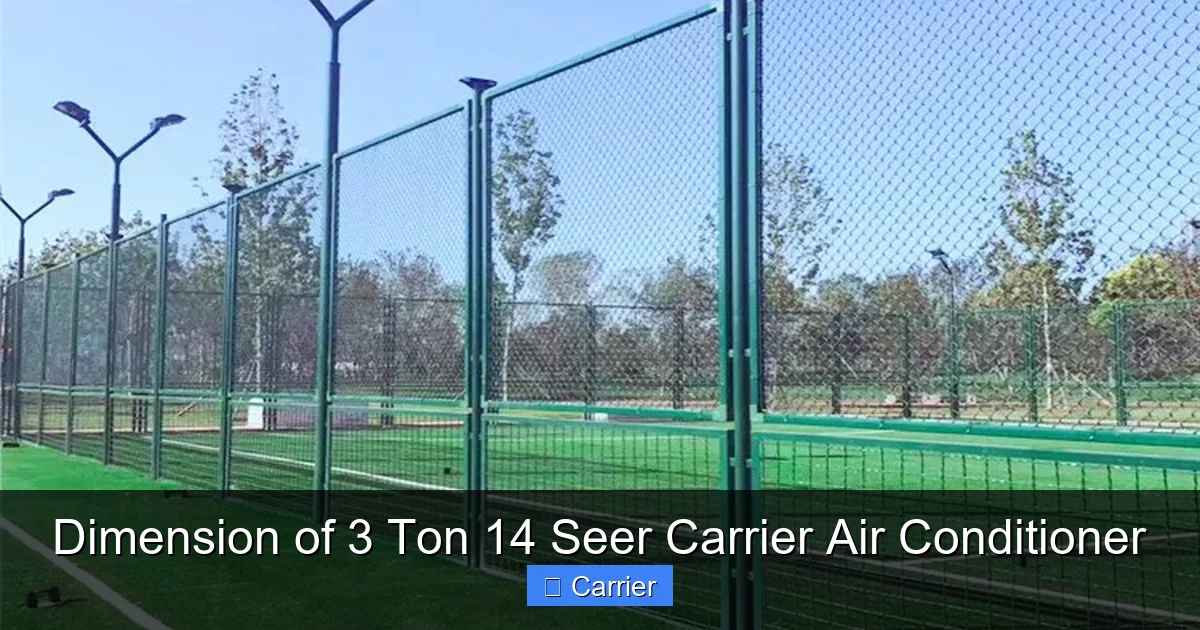 Dimension of 3 Ton 14 Seer Carrier Air Conditioner