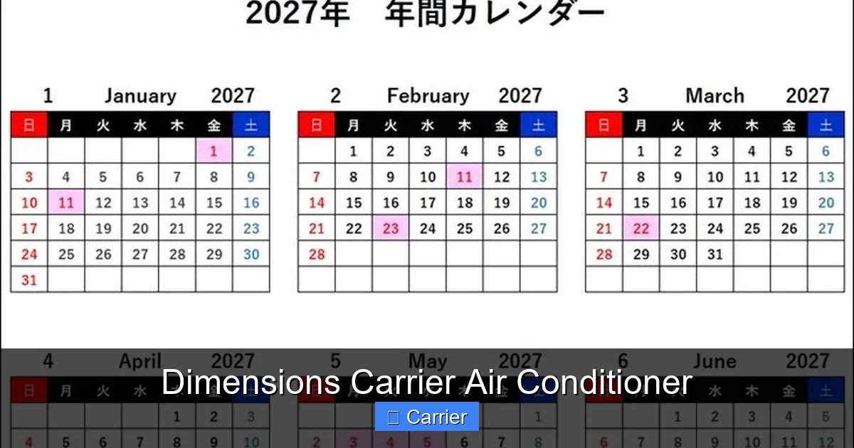 Dimensions Carrier Air Conditioner