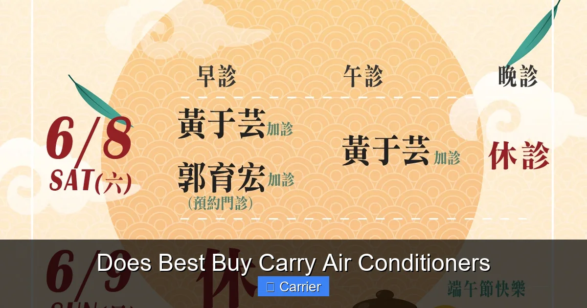 Does Best Buy Carry Air Conditioners