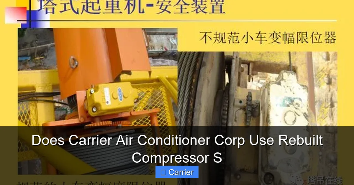 Does Carrier Air Conditioner Corp Use Rebuilt Compressor S