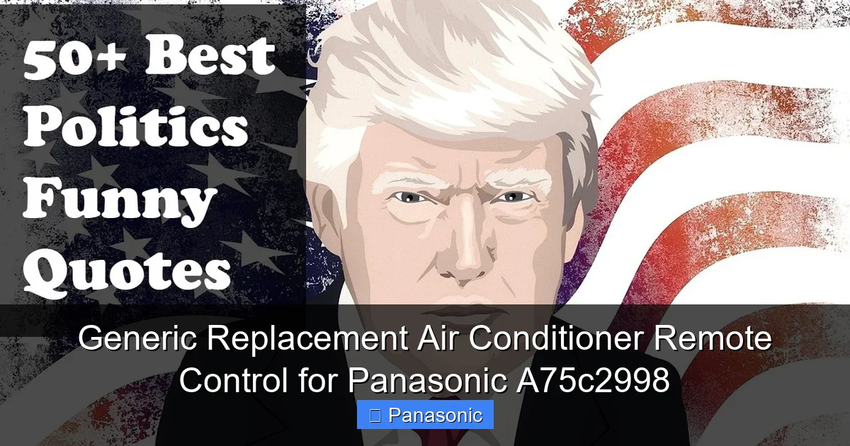 Generic Replacement Air Conditioner Remote Control for Panasonic A75c2998