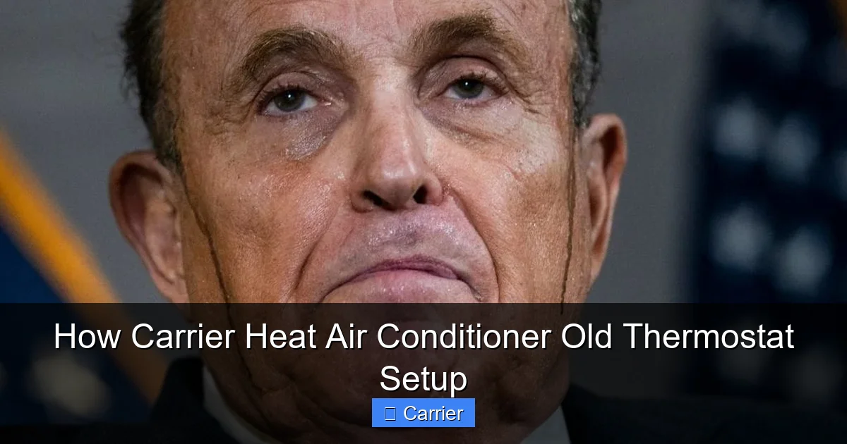How Carrier Heat Air Conditioner Old Thermostat Setup