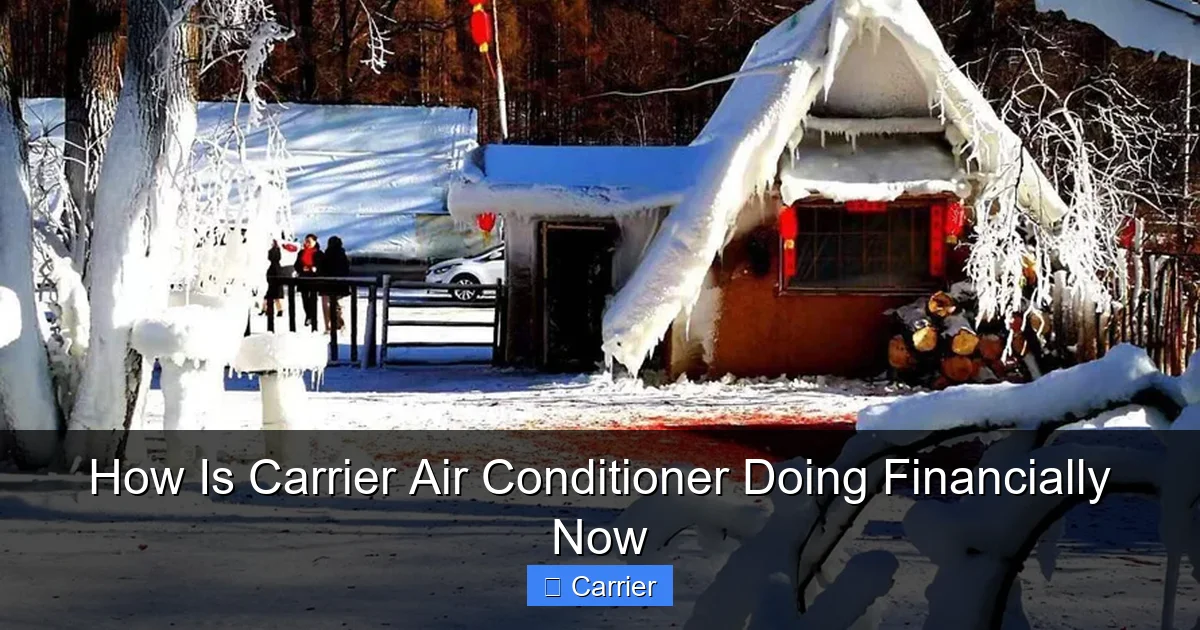 How Is Carrier Air Conditioner Doing Financially Now