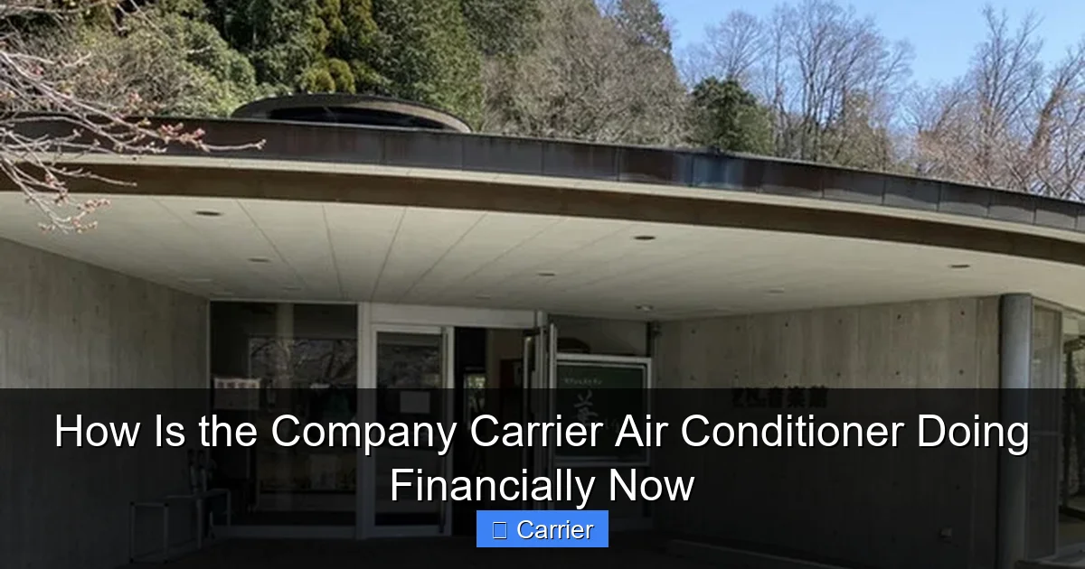 How Is the Company Carrier Air Conditioner Doing Financially Now