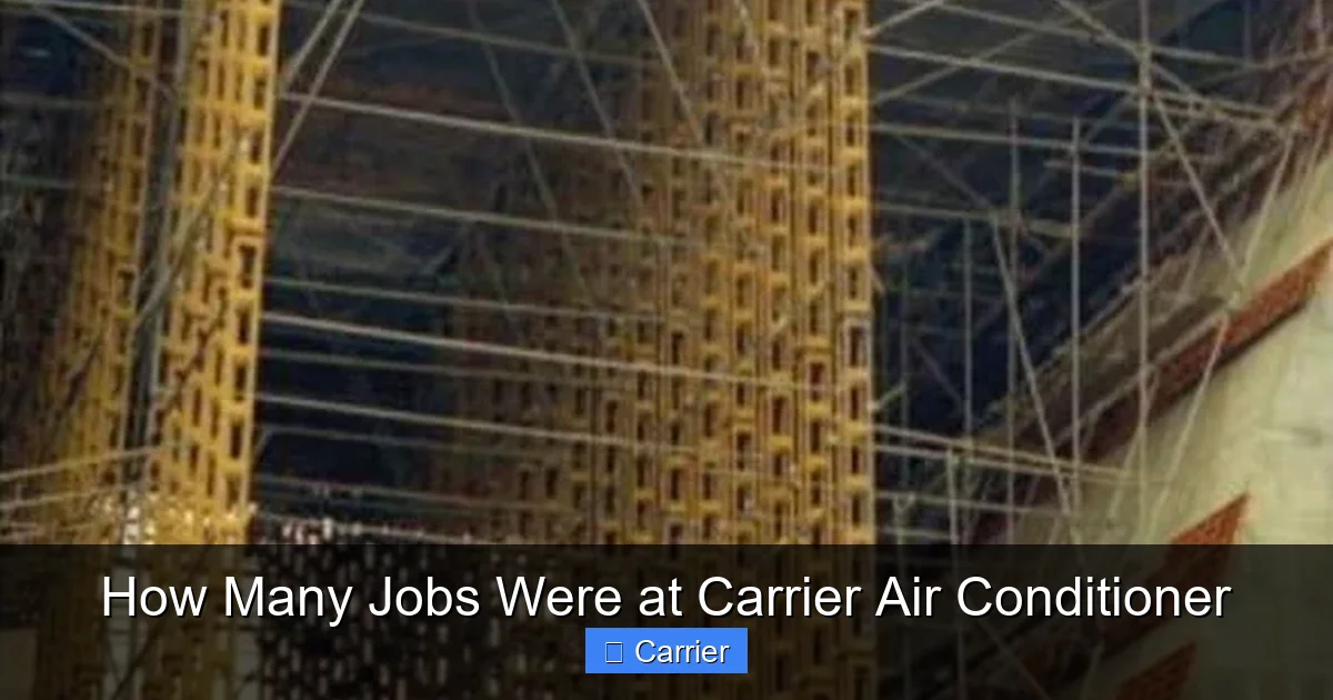 How Many Jobs Were at Carrier Air Conditioner