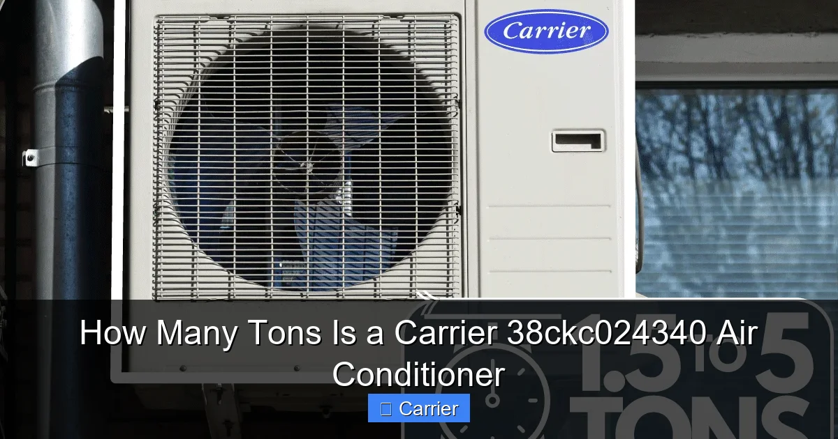 How Many Tons Is a Carrier 38ckc024340 Air Conditioner