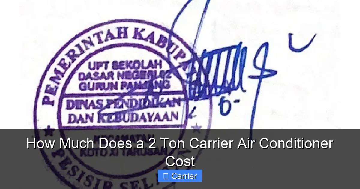 How Much Does a 2 Ton Carrier Air Conditioner Cost