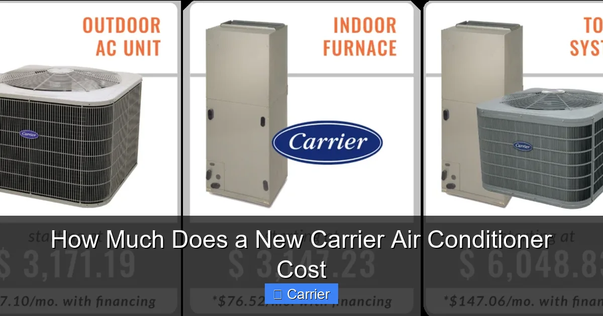 How Much Does a New Carrier Air Conditioner Cost
