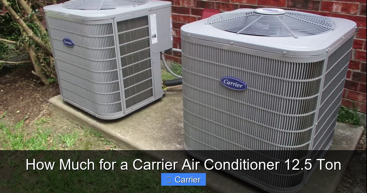 How Much for a Carrier Air Conditioner 12.5 Ton