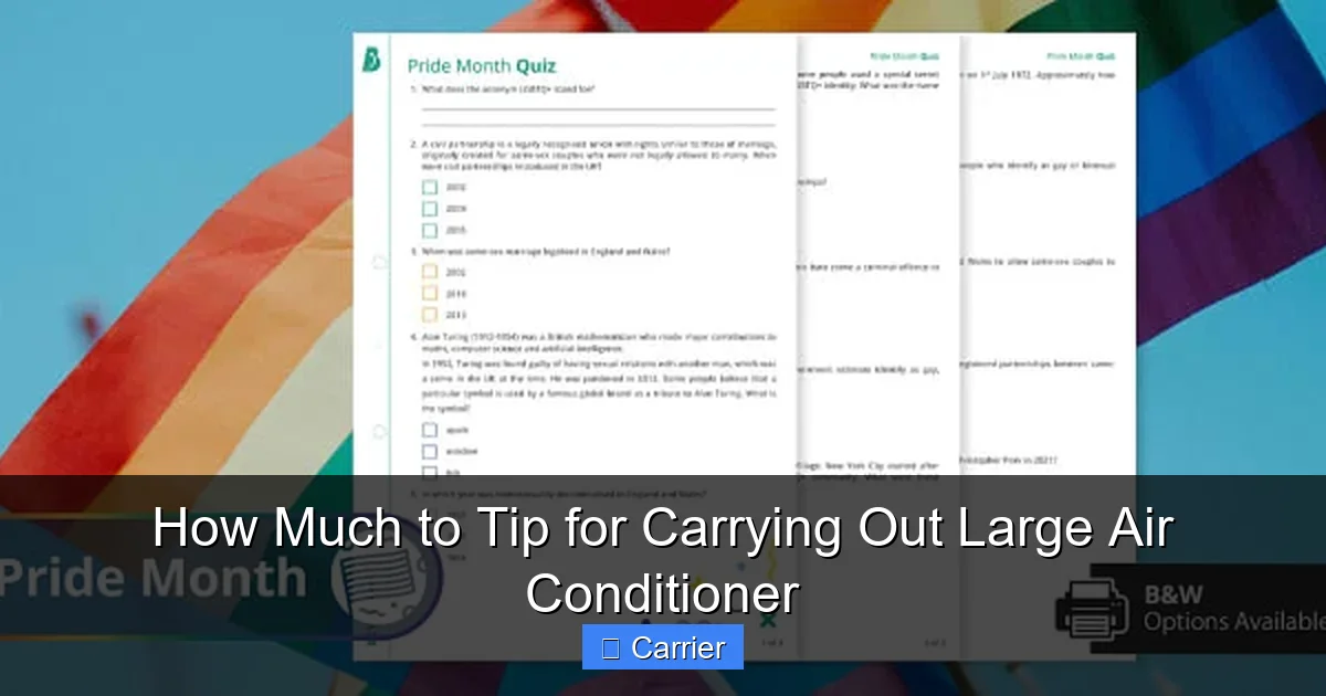 How Much to Tip for Carrying Out Large Air Conditioner