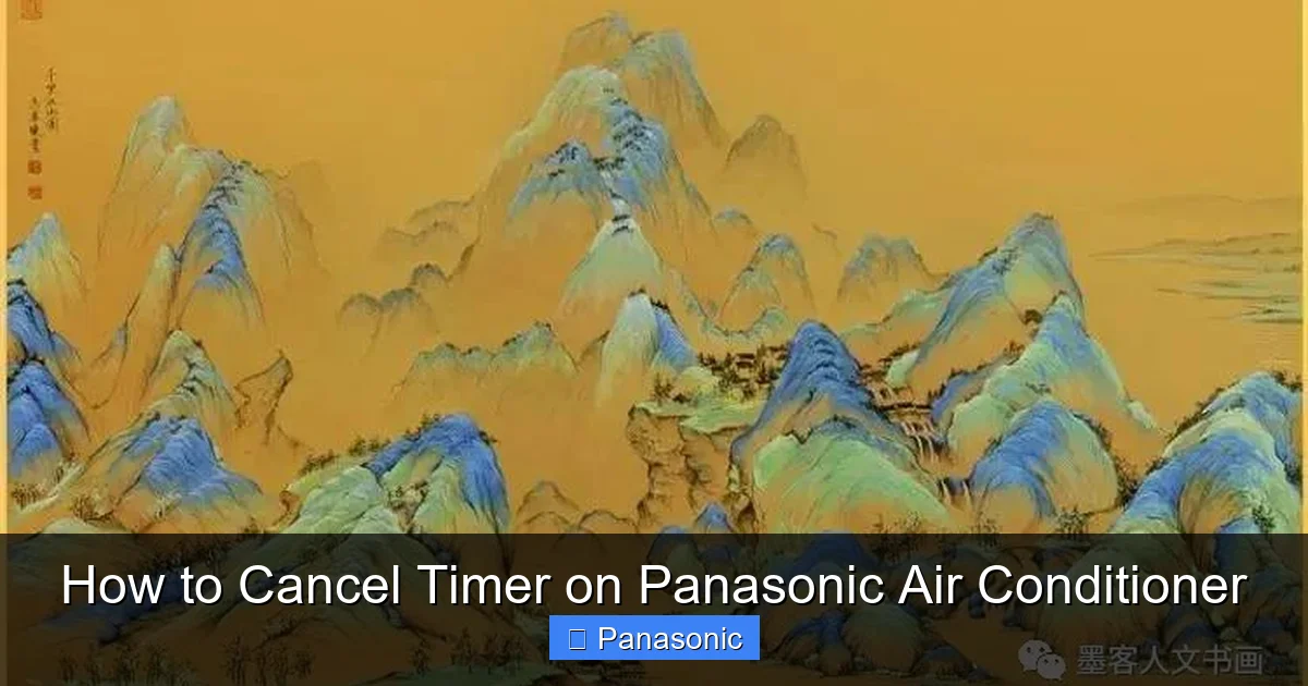 How to Cancel Timer on Panasonic Air Conditioner