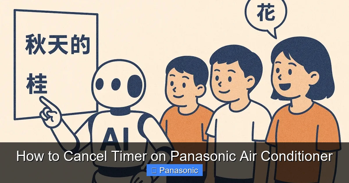 How to Cancel Timer on Panasonic Air Conditioner