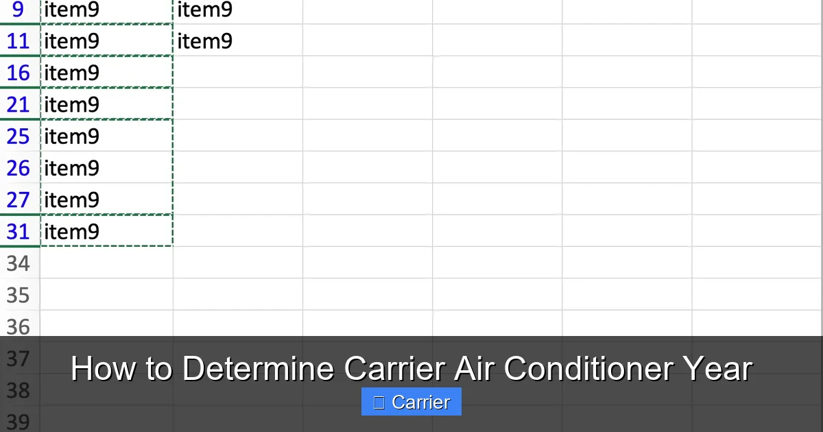 How to Determine Carrier Air Conditioner Year