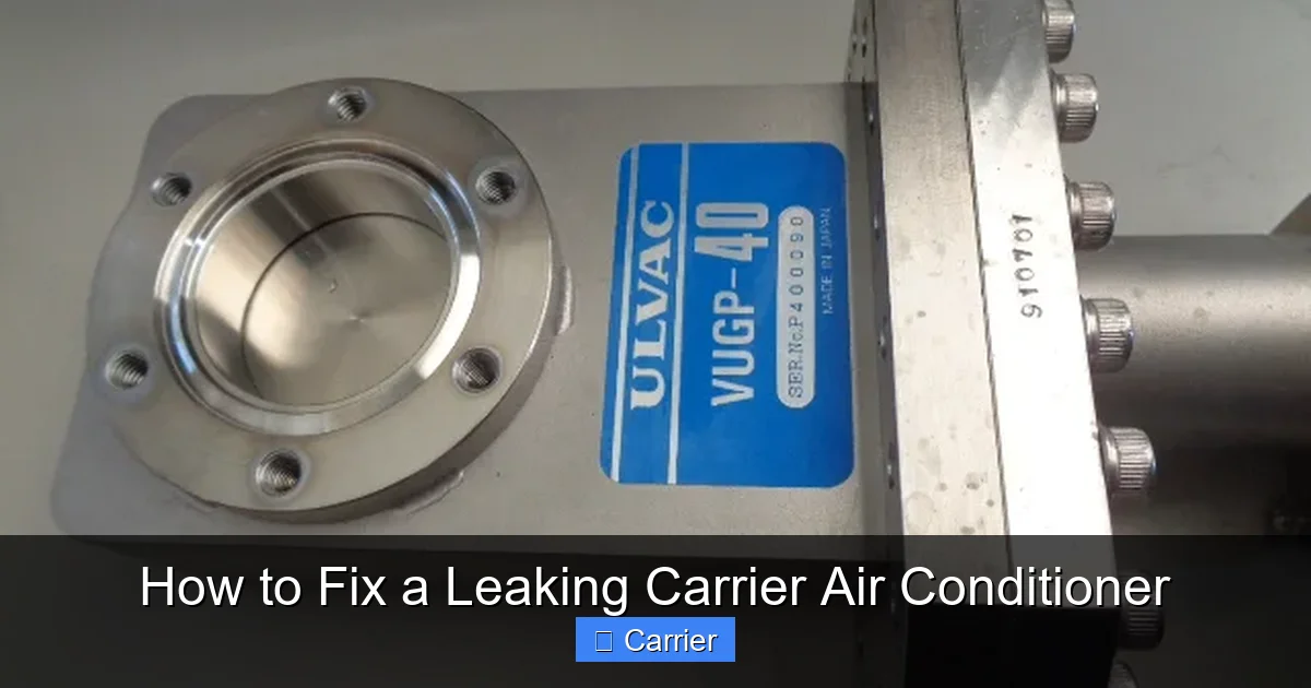 How to Fix a Leaking Carrier Air Conditioner
