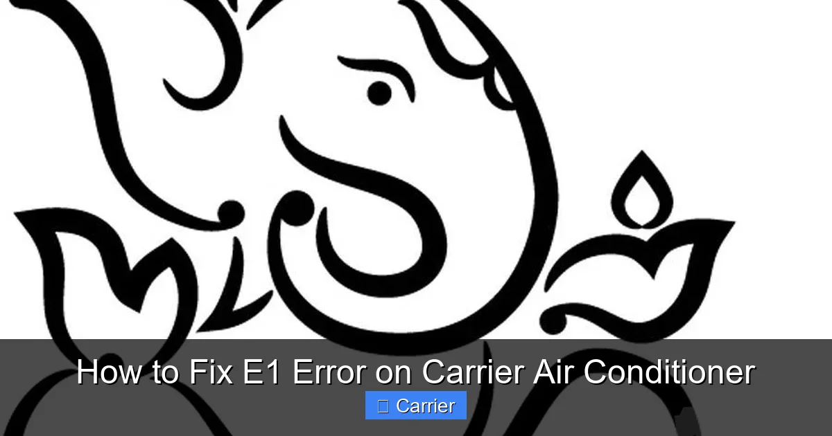 How to Fix E1 Error on Carrier Air Conditioner