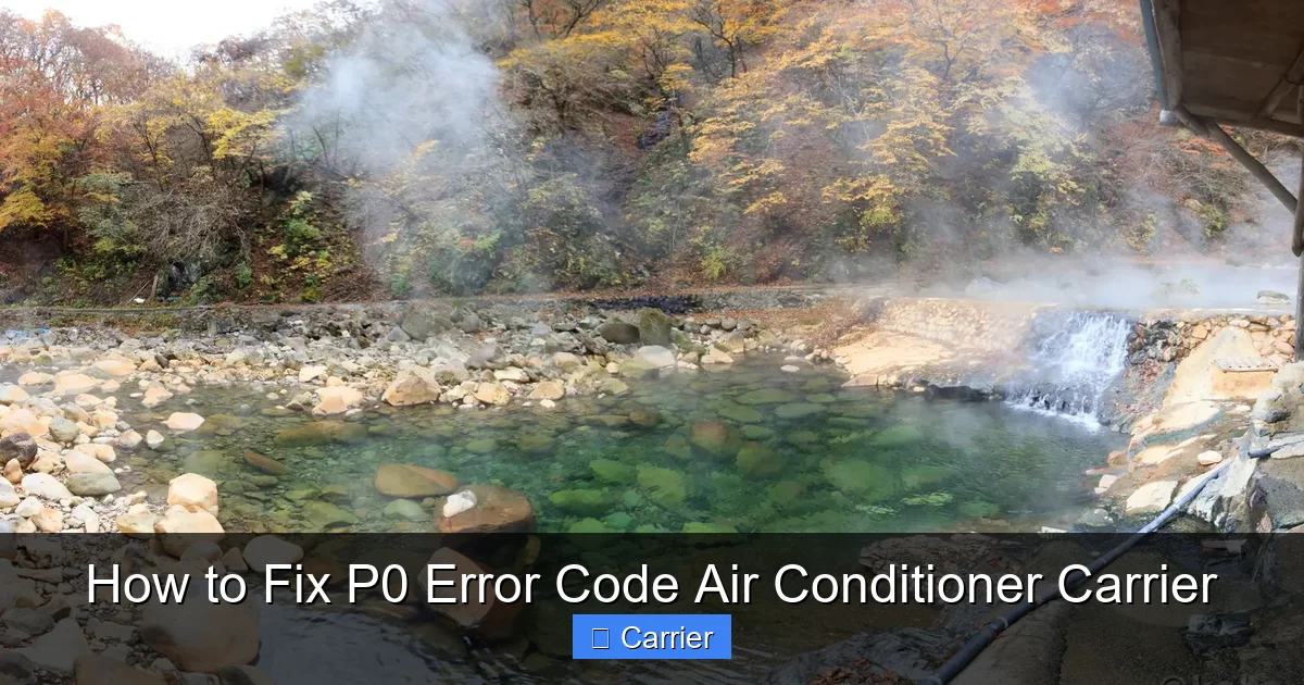 How to Fix P0 Error Code Air Conditioner Carrier