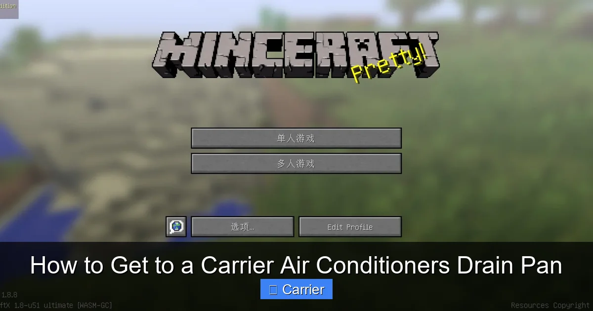 How to Get to a Carrier Air Conditioners Drain Pan
